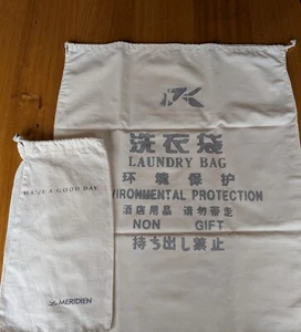 Collectable Le Meridien Hotel Room Newspaper Delivery Bag &Chinese Laundry Bag - Picture 1 of 7
