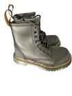 Dr Martens Overlay Black Leather Combat Boots Toddler Size 7