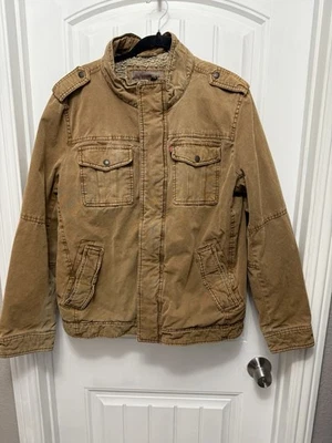 Levi's Men's Large Sherpa Lined Jacket Brown Military Trucker Chore Coat Western - Image 1 of 4