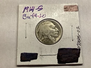 1914-S Buffalo Nickel Key (Date) w/Rotated Reverse-San Francisco Mint-072025-02 - Picture 1 of 4