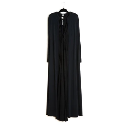 Loris Azzaro 1970s Ensemble Robe FR36 Haute Couture Black Dress and Cape UK8 US6 - Photo 1/4
