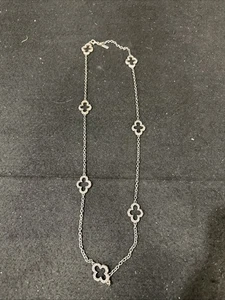 Distel & Biene Sterlingsilber Vierblatt Halskette groß 32,25" 61 Gramm - Bild 1 von 7