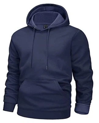  Sudaderas con capucha activas forradas de vellón informales atléticas XX-grandes azul marino para hombre Foto 1 de 4