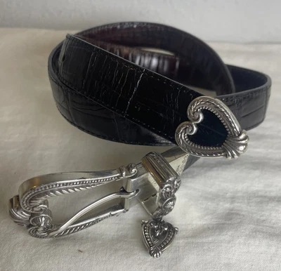 BRIGHTON Rare  reversible women's Custom Belt heart belt ,Medium Size - Image 1 of 4