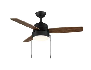 Hampton Bay Caprice 44 in. Integrated LED Matte Black Ceiling Fan Light Kit - Picture 1 of 7