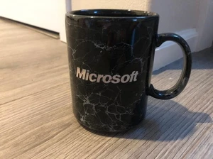 Microsoft Company Vintage Marbled Black Mug Used - Picture 1 of 13