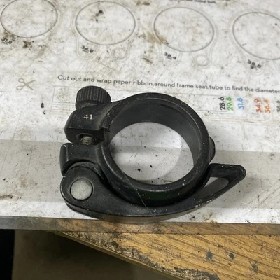 Abrazadera de tija de sillín 41 mm aluminio negro PROMAX liberación rápida Foto 1 de 4