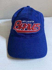 Atlanta Braves New Era MLB Baseball Hat Cap Blue Adjustable Embroidered Logo - Picture 1 of 11
