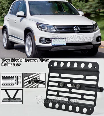 For 09-17 Volkswagen Tiguan Gen.1 & 2 Front Tow Hook License Plate Mount Bracket - Image 1 of 4