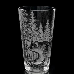 BEAR IN THE WOODS Pint Glass - Picture 1 of 2