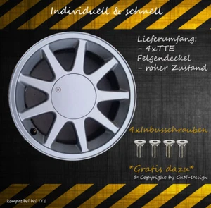 TTE Gecleant*Wheel Cap* 4x Nabendeckel*1- Satz*Deckel passend bei TTE Felgen - Imagen 1 de 2