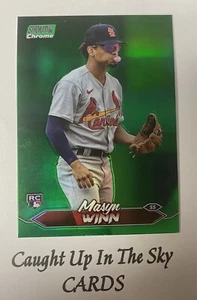 2024 Topps Stadium Club Masyn Winn RC Green Chrome SP Cardinals PR/650 - Picture 1 of 2