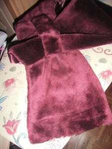 Kunstpelz Schalkragen@Bordeaux@  NEU@ Winter Warm Kuschelig Flauschig... - Bild 1 von 3