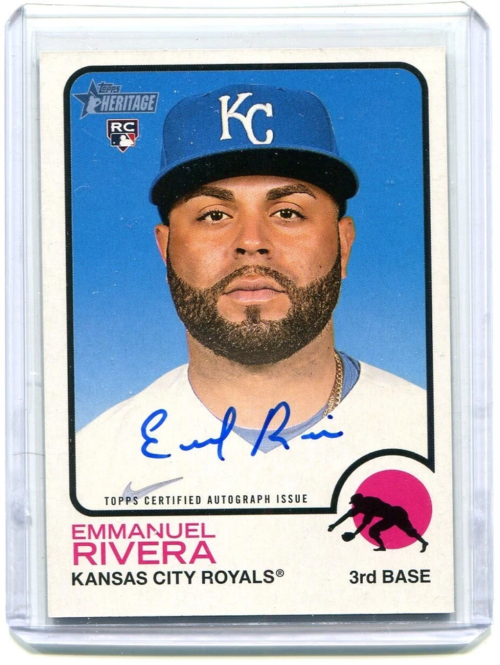 2022 Topps Heritage High Number Emmanuel Rivera Auto Autograph #ROA-ER - Image 1 of 1