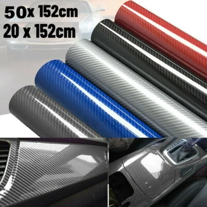 Auto Accessories 7D Glossy Carbon Fiber Vinyl Film Car Interior Wrap Sticker 59" - Picture 1 of 12