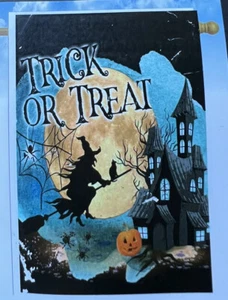 Halloween Flag 28 X 40 Inches Moon Witch Cat House Pumpkin 28X40 Double Sided - Picture 1 of 6