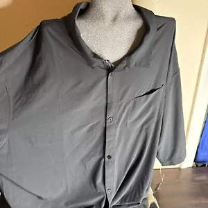Nike Dri-Fit Shirt Mens 4XL Black Button Up Short Sleeve - OSU Patch On Sleeve - Picture 1 of 13