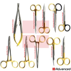 Range Of Surgical Scissors Dental Needle Holder Forceps Tungsten Carbide Tips CE - Picture 1 of 11