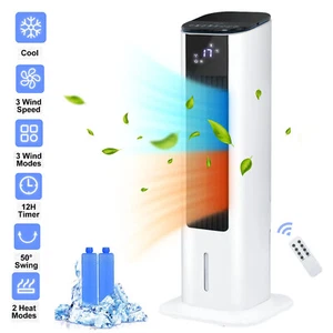 Yopower 5 Modes Evaporative Air Cooler & Heater Fan 50° Swing for Home Office - Picture 1 of 12