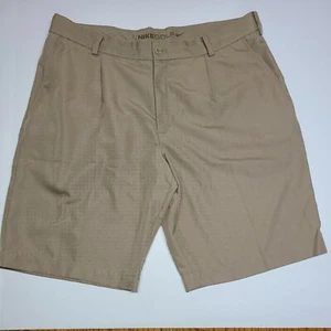 Men's Golf Shorts NIKE Flat Front Tech Golf Shorts Khaki Tan - Size 36 Cool  - Picture 1 of 12