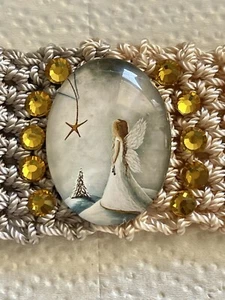 Handstrick 2 Liebesarmband Cabochon Engel Stern Himmel Kristall Perlen Designer Chic - Bild 1 von 10