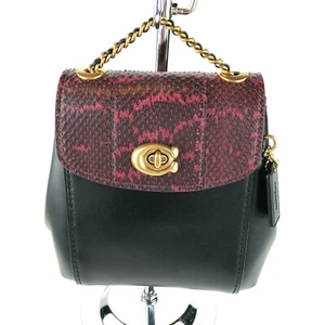 Neu mit Etikett Coach Parker Cabrio-Rucksack 16 mit exotischem Schlangenleder, #79635 Einzelhandel $ 350 - Bild 1 von 12