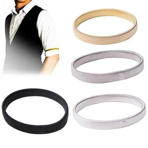 Long Sleeve Shirt Holder Anti-Slip Metal Garter Arm Keeps Cuff LC - Picture 1 of 14
