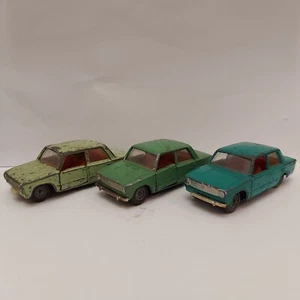 Vintage Rare VAZ 2101 Progress 1973 USSR Metal Cars Lot x3 Toy 1:43 - FOR PARTS - Picture 1 of 22