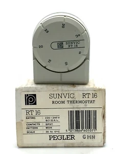 SUNVIC RT16 Room Thermostat 220-240V 6(1.5)A AC 0 to 30˚C SPST MOR - Picture 1 of 7