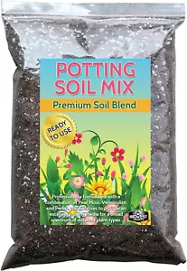 Premium Potting Soil Mix with Peat Moss, Vermiculite, Perlite (Made in USA) (4 D - Picture 1 of 12
