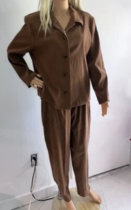 Briggs Brown Ladies Suit - Jacket Size LP and Pants (soft) Size 14P - Picture 1 of 12