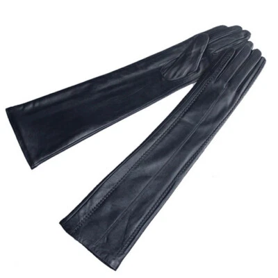 Women 47cm(18.5") Long Lines Style Evening elbow real leather gloves (10 colors) - Image 1 of 4