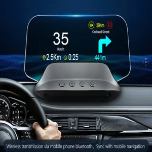 Car GPS OBD2 HUD Head Up Display w/ Navigation Speedometer Monitor FHD Dashboard - Picture 1 of 12