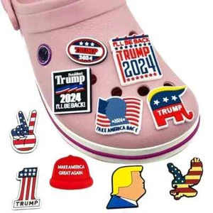 10er Set Trump 2024 Charms MAGA President USA Schuhe Schuh - Bild 1 von 4