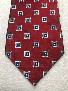 JOS A BANK CORBATA HOMBRE ROJA CON AZUL Y BLANCO 3,75 X 61 NUEVA SIN ETIQUETAS - Imagen 1 de 4