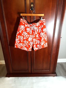 Bañador Nautica para hombre talla L bolsillos malla cordón cintura rojo/gris coral - Imagen 1 de 11