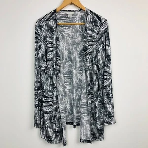 Christopher & Banks Women's Printed Long Sleeve Open Front Cardigan Size XL - Picture 1 of 5