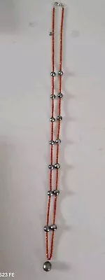 Tahiti Perlen  mit traumhaften orangen Korallen Kette wunderschön 100 cm  - Bild 1 von 4