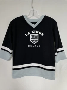 Los Angeles Kings NHL 3/4 Sleeve V-Neck Black Jersey Toddler 4T - Picture 1 of 6