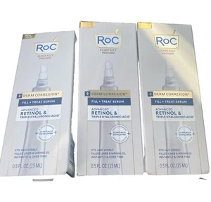 RoC Derm Correxion Fill + Treat Serum 0.5oz ea Retinol Hyaluronic Acid🔥LOT OF 3 - Picture 1 of 4