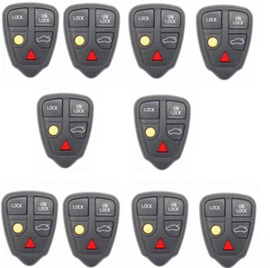 10Pcs For Volvo S60 S80 V70 XC70 XC90 5 Buttons Smart Remote Key Case Shell Fob - Picture 1 of 4