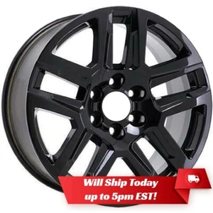 New 20" Gloss Black Alloy Wheel Rim for 2020-2024 Chevy Silverado 1500 5913 RD5 - Picture 1 of 3