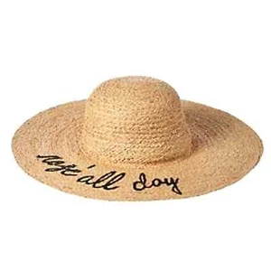Nuevo sin etiquetas Sombrero Ataque Cuál es tu lema Sombrero de paja - Imagen 1 de 6