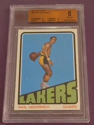 1972 年 Topps Gail Goodrich 名人堂 #50 BVG 8 洛杉矶湖人队 — 第 1/2 张图片