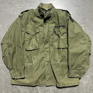 Vintage M65 Field Jacket Mens Large OG-107 Green 1967 Wartime Vietnam 60s 70s - Picture 1 of 14