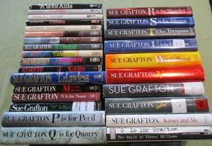SUE GRAFTON 27 HCDJ Book Lot MILLHONE Mystery Series A-Y Alphabet KINSEY AND ME - Picture 1 of 10