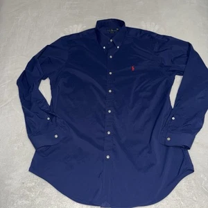 Herren Polo Ralph Lauren klassische Passform blau Button Down Hemd Größe X-Large - Bild 1 von 7
