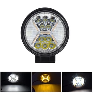 2x 117W Redondo LED Barra de Luz de Trabajo Conducción DRL Luces Antiniebla Punto Inundación Combo Haz EE. UU. - Imagen 1 de 11