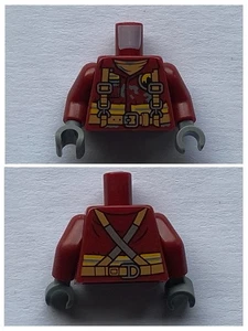 LEGO Red Torso Fire Uniform with Stripes 973pb3880c01 hs051 hs064 70430 NEW - Bild 1 von 1