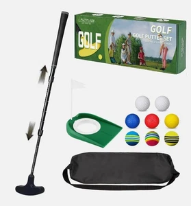 Adjustable Mini Golf Putter Set with 8 Golf Balls Two Way Golf Putters for Me... - Picture 1 of 6
